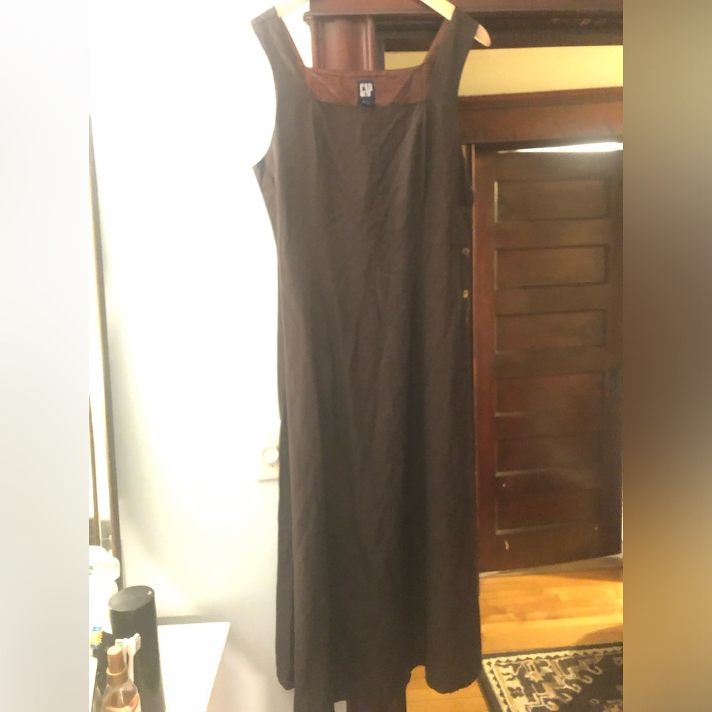 Gap Dark Brown Side Button Maxi Shift - image 1